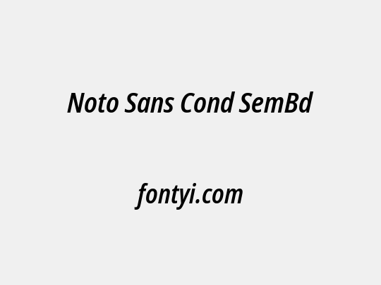 Noto Sans Cond SemBd