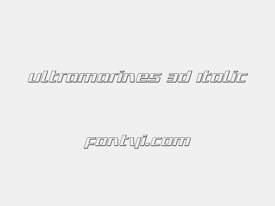 Ultramarines 3D Italic