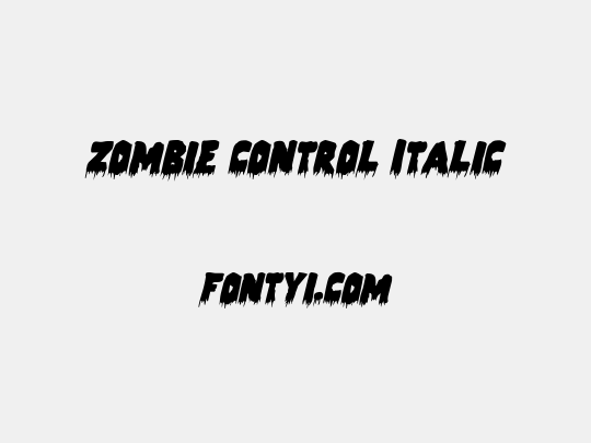 Zombie Control Italic