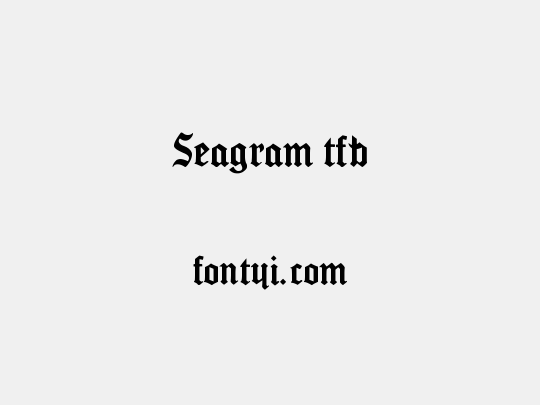 Seagram tfb
