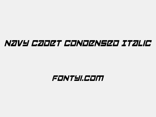 Navy Cadet Condensed Italic