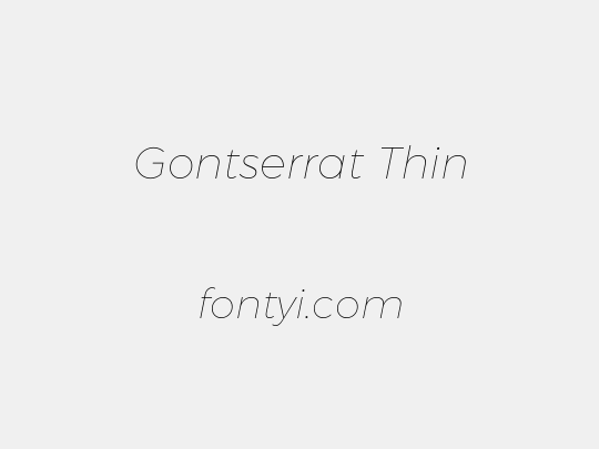 Gontserrat Thin