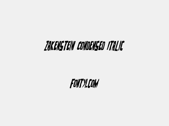 Zakenstein Condensed Italic
