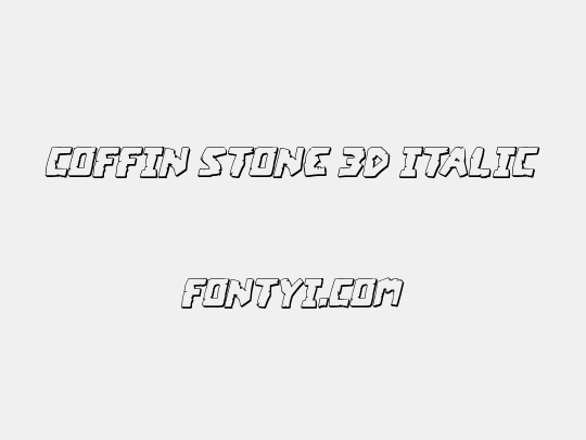 Coffin Stone 3D Italic
