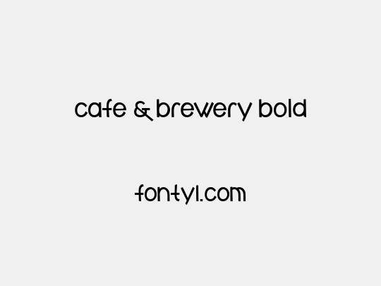cafe & brewery bold