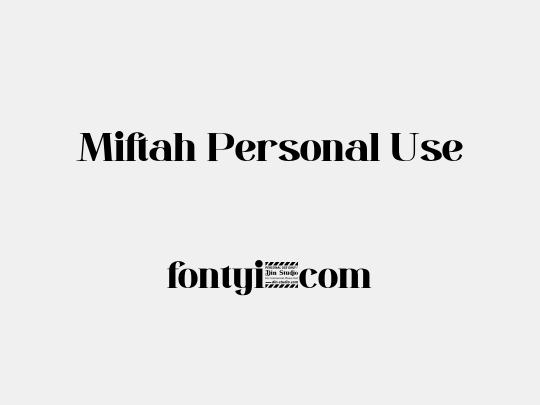 Miftah Personal Use