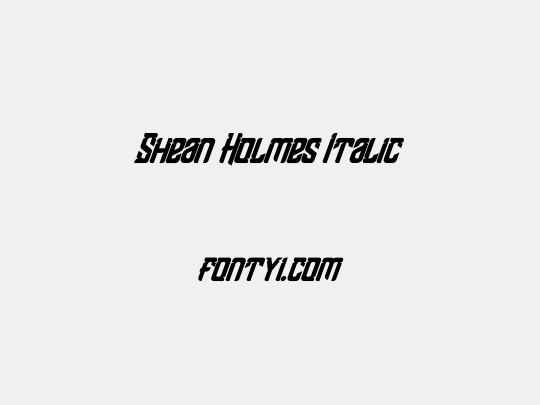 Shean Holmes Italic