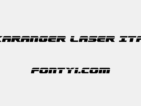 Dekaranger Laser Italic