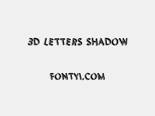 3D Letters Shadow