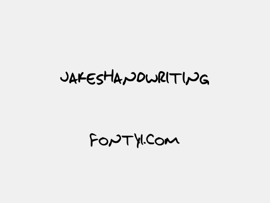 JakesHandwriting