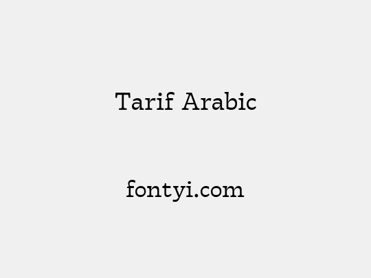 Tarif Arabic