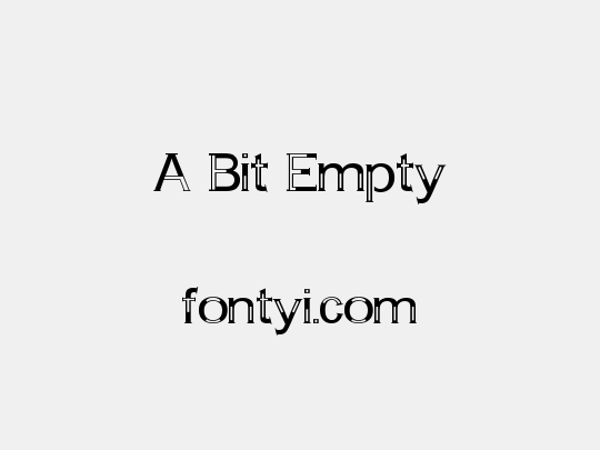 A Bit Empty