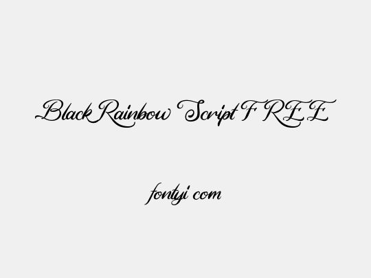 Black Rainbow Script FREE