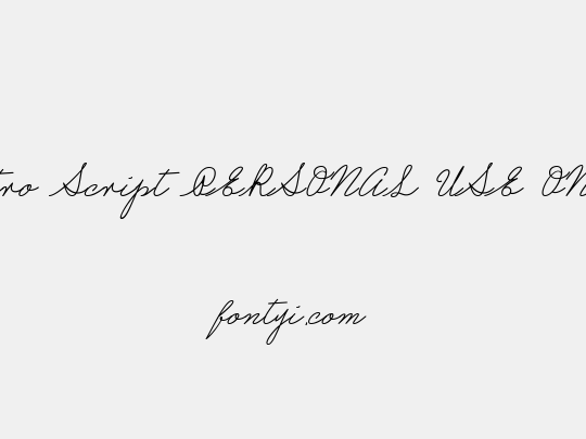 Castro Script PERSONAL USE ONLY