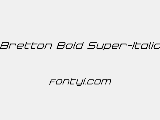 Bretton Bold Super-Italic