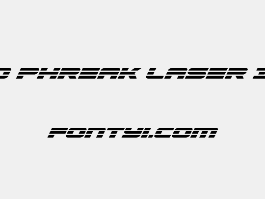 Speed Phreak Laser Italic
