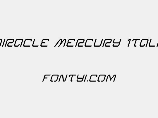 Miracle Mercury Italic