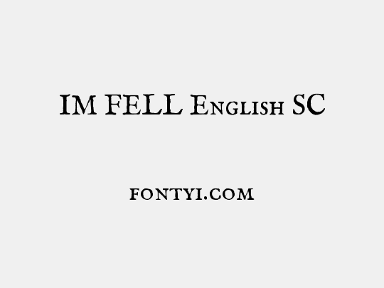 IM FELL English SC