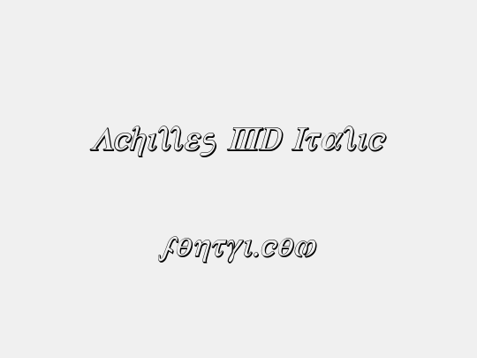 Achilles 3D Italic