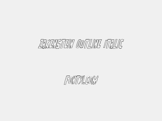 Zakenstein Outline Italic