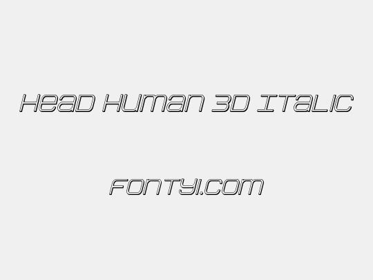 Head Human 3D Italic