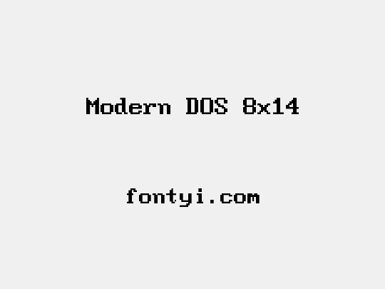 Modern DOS 8x14
