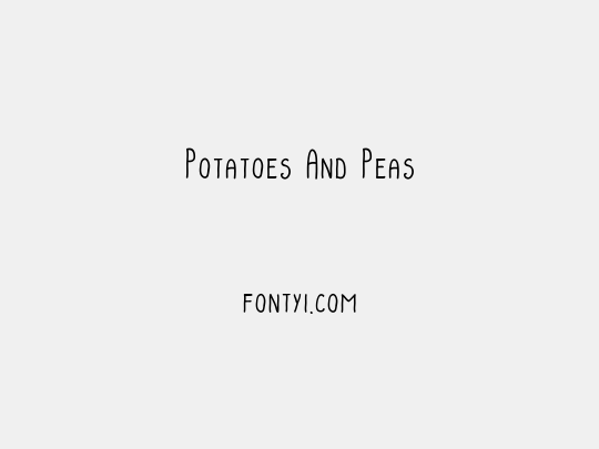 Potatoes And Peas