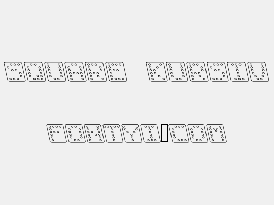 Domino square kursiv omrids