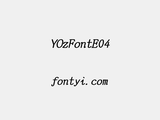 YOzFontE04