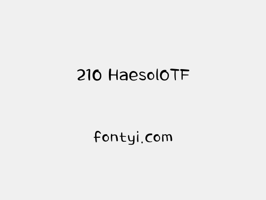 210 HaesolOTF