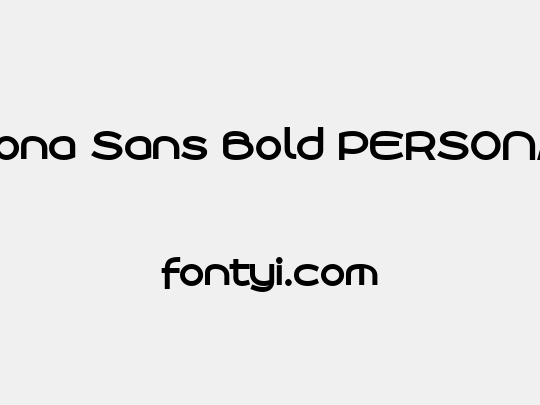 Roona Sans Bold PERSONAL