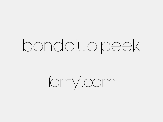 Bondoluo Peek