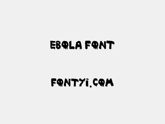 Ebola Font