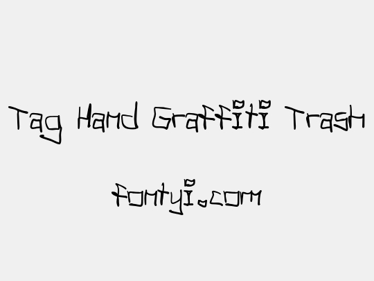 Tag Hand Graffiti Trash