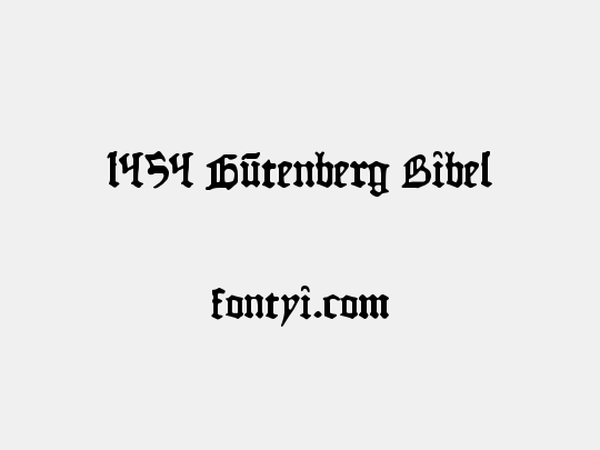 1454 Gutenberg Bibel