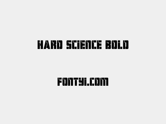 Hard Science Bold