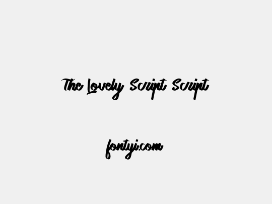 The Lovely Script Script
