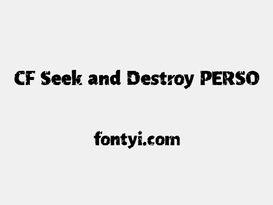 CF Seek and Destroy PERSO
