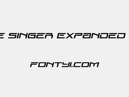 Blade Singer Expanded Italic