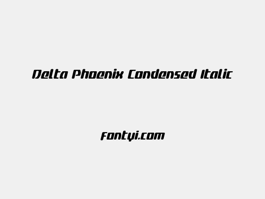 Delta Phoenix Condensed Italic