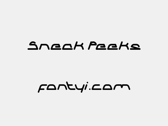Sneak Peeks
