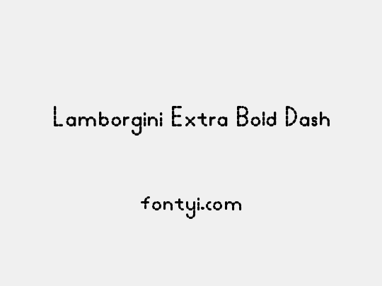 Lamborgini Extra Bold Dash