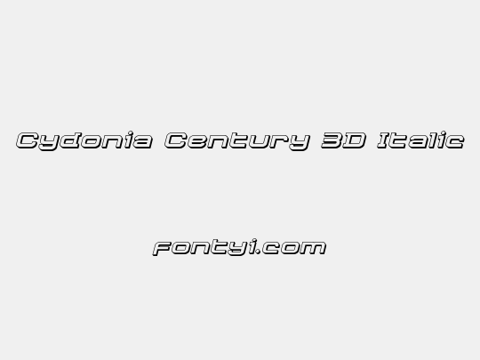 Cydonia Century 3D Italic