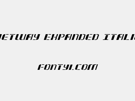 Jetway Expanded Italic