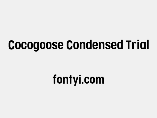 Cocogoose Condensed Trial