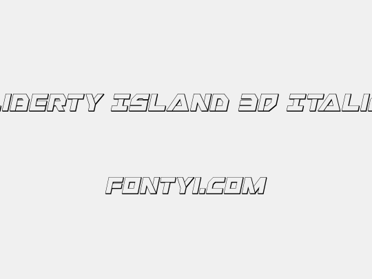 Liberty Island 3D Italic