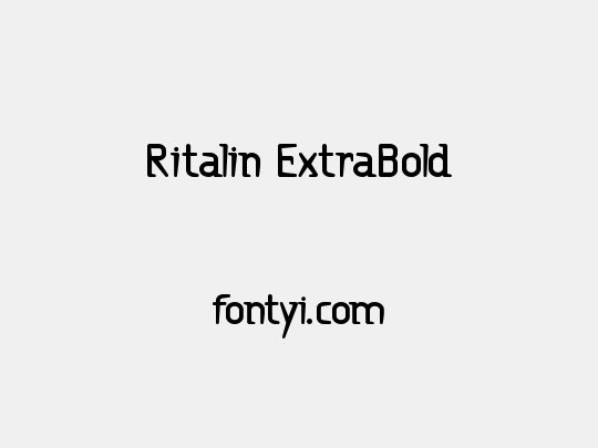 Ritalin ExtraBold