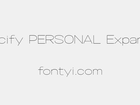 Specify PERSONAL Expanded