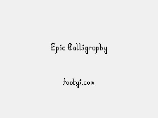 Epic Calligraphy