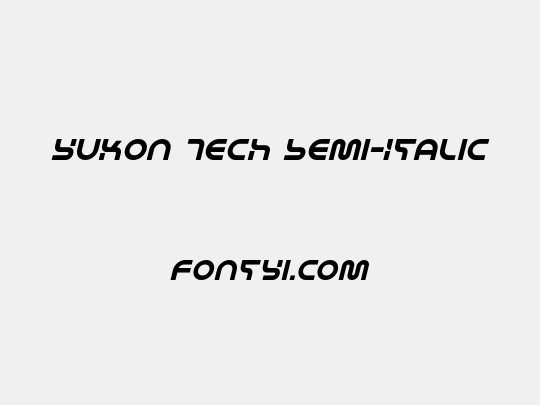 Yukon Tech Semi-Italic